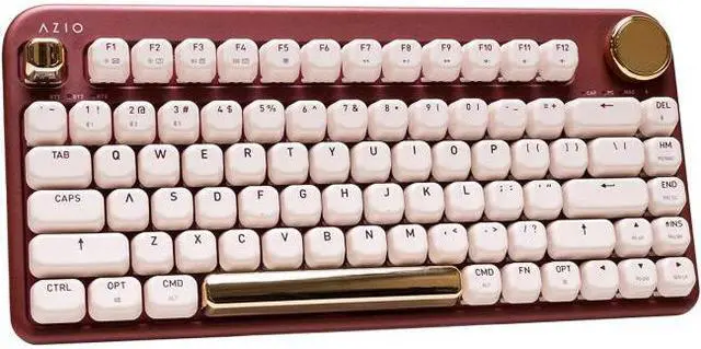 Alt view image 3 of 20 - AZIO IZO Wireless Bluetooth Mechanical Keyboard Baroque Rose