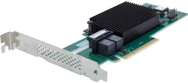 Main image of ATTO 8 Internal Port 12Gb/s SAS/SATA to PCIe 4.0 Host Bus Adapter - 12Gb/s SAS - PCI Express 4.0 x8 - Plug-in Card - RAID Supported - 0, 1, 1E, 10 RAID Level - SFF-8643 - 8 Total SAS Port(s) - 8 SAS P