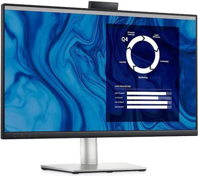 Alt view image 4 of 20 - Dell 24" 60 Hz IPS FHD IPS Video Conferencing Monitor 5 ms HDMI, DisplayPort, USB, Audio C2423H