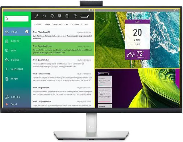 Alt view image 7 of 20 - Dell 27" 60 Hz IPS FHD Video Conferencing IPS Monitor 5 ms HDMI, DisplayPort, USB, Audio C2723H