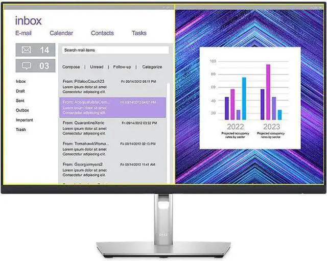 Alt view image 5 of 20 - Dell 27" 60 Hz IPS UHD IPS Monitor 8 ms (normal); 5 ms (fast) HDMI, DisplayPort, USB P2723QE