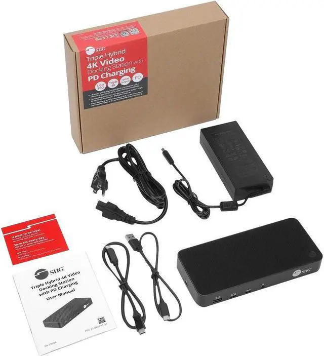 Alt view image 7 of 16 - SIIG Triple Hybrid 4K Video Docking Station with PD Charging JUDK0P11S1