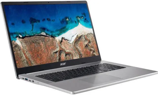Alt view image 5 of 16 - Acer Chromebook 317 CB317-1H CB317-1H-C41X 17.3" Chromebook - Full HD - 1920 x 1080 - Intel Celeron N5100 Quad-core (4 Core) 1.10 GHz - 4 GB RAM - 32 GB Flash Memory - Sparkly Silver - Chrome OS
