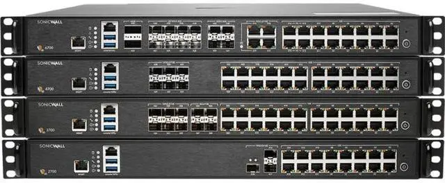 Alt view image 2 of 6 - SonicWall NSa 6700 High Availability Firewall - 16 Port - 10/100/1000Base-T, 10GBase-X, 40GBase-X - 40 Gigabit Ethernet - AES (192-bit), DES, MD5, AES (256-bit), 3DES, AES (128-bit), SHA-1 - 6000 VPN