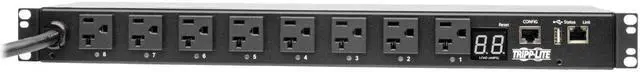 Alt view image 17 of 20 - Tripp Lite 1.9kW Single-Phase Switched PDU, LX Platform Interface, 120V Outlets (8 x 5-15/20R), NEMA L5-20P, 12.0 Feet Cord, 1U Rack, TAA (PDUMH20NET2LX)