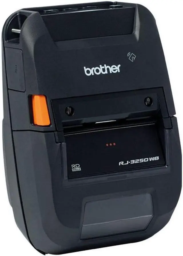 Alt view image 3 of 7 - Brother RuggedJet Wireless Monochrome Label Receipt Thermal Printer RJ3250WBL