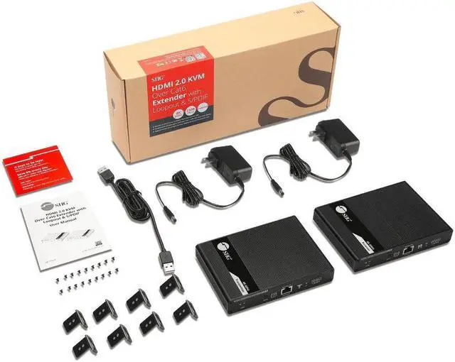Alt view image 4 of 14 - SIIG HDMI 2.0 KVM Over Cat6 Extender with Loopout & S/PDIF - 1 Computer(s) - 1 Local User(s) - 229.66 ft Range - 4K - 2 x Network (RJ-45) - 3 x USB - 3 x HDMI - 120 V AC, 240 V AC Input Voltage