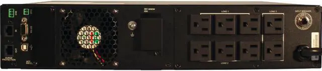 Alt view image 3 of 7 - Minuteman Line Interactive Sine Wave Rack/Wall/Tower UPSs with LCD Display for Network Data Centers, Remote IDF/MDF Network Closets, Security Systems, and Education Networks
