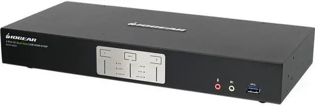 Alt view image 7 of 16 - IOGEAR 2-Port 4K Dual View KVMP Switch with HDMI Connection, USB 3.0 Hub and Audio