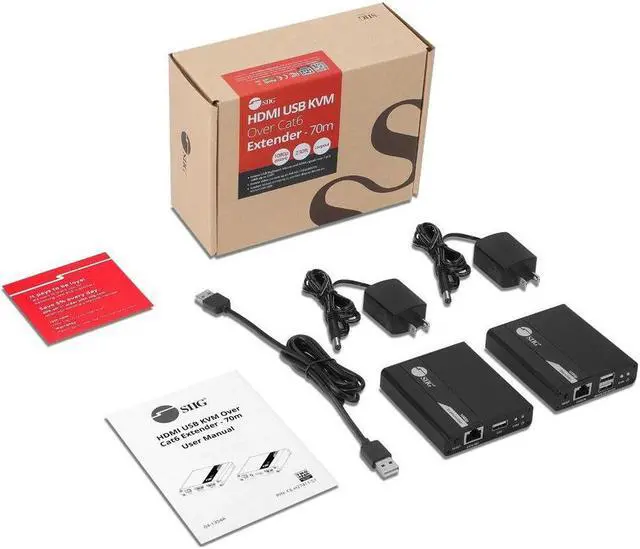 Alt view image 4 of 17 - SIIG 1080p HDMI USB KVM Over Cat6 Extender - 70m - Supports PCM 2/5.1/7.1, Dolby & DTS 5.1