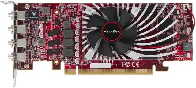 Alt view image 5 of 11 - VisionTek Radeon RX 550 4GB GDDR5 PCI Express 3.0 x8 Graphics Card 901507