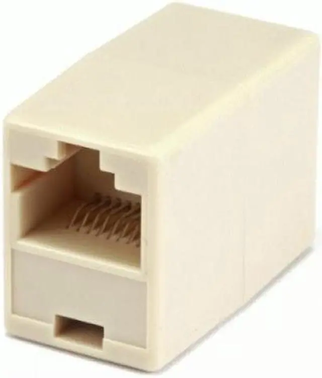 Alt view image 2 of 7 - Monoprice 8P8C RJ45 Straight Inline Coupler, Beige