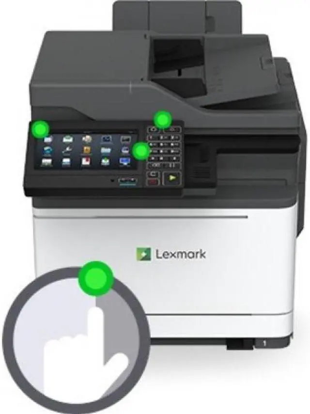 Alt view image 3 of 10 - Lexmark CX625 CX625ade Laser Multifunction Printer Color 42CT798