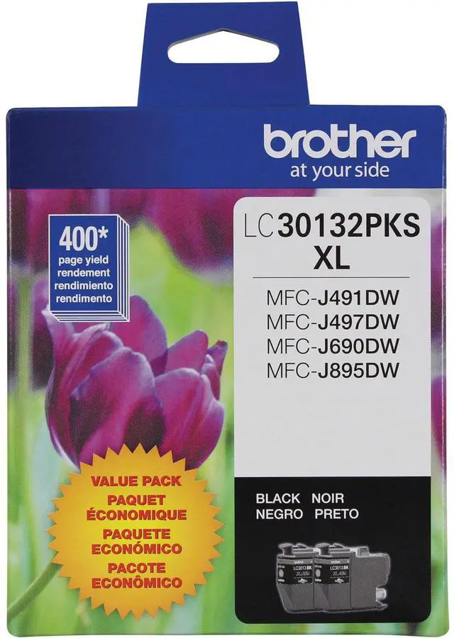 Alt view image 10 of 20 - Brother LC30132PKS High YIeld Ink Cartridge - Dual Pack - Black