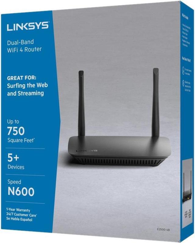 Alt view image 4 of 20 - N600 Dual-Band Wireless Router 5 Ports 2.4 GHz/5 GHz E25004B