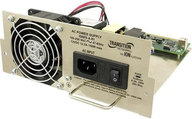 Alt view image 3 of 5 - Transition Networks IONPS-A-R1-NA Rev 1 - Power Supply - Redundant (Plug-In Module) - Ac 100-240 V - North America