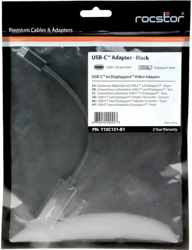 Alt view image 5 of 8 - ROCSTOR 6FT USB-C TO DISPLAYPORT ADP