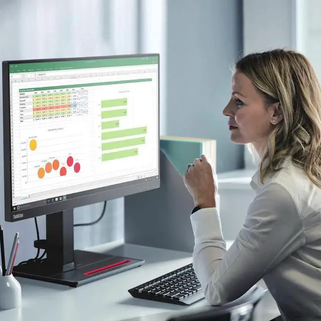 Alt view image 2 of 20 - Lenovo ThinkVision 23.8 inch Monitor - T24m-20