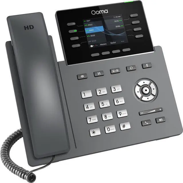Alt view image 3 of 6 - ooma office 2624w wi-fi business ip desk phone. works with ooma office cloud-based voip phone service with virtual receptionist, desktop app, video conferencing and call recording.