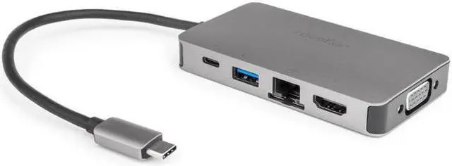 Alt view image 4 of 9 - Rocstor Premium USB-C Multiport Adapter + PD Charging
