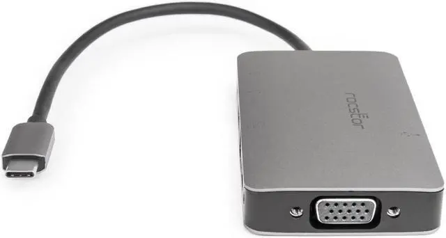 Alt view image 8 of 9 - Rocstor Premium USB-C Multiport Adapter + PD Charging