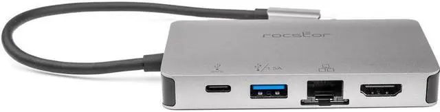 Alt view image 9 of 9 - Rocstor Premium USB-C Multiport Adapter + PD Charging