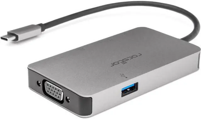 Alt view image 6 of 9 - Rocstor Premium USB-C Multiport Adapter + PD Charging