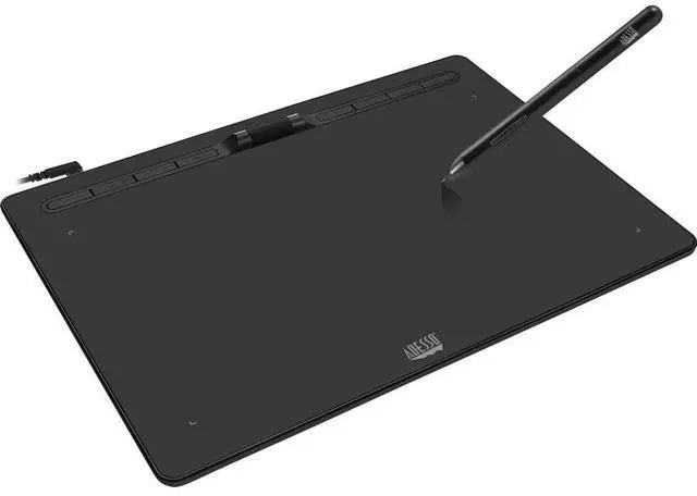 Alt view image 5 of 20 - Adesso 12" x 7" Graphic Tablet - Graphics Tablet - 12" x 7" - 5080 lpi Cable - 8192 Pressure Level - Pen - 1 - Mac, PC - Black