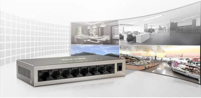 Alt view image 3 of 9 - tenda teg1008m, 8-port gigabit ethernet switch, home& enterprises network switch, plug-and-play, fanless ethernet splitter (mini size)