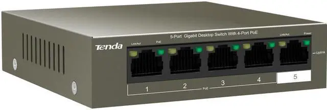 Alt view image 18 of 20 - Tenda TEG1105P-4-63W Unmanaged Switch