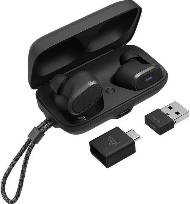 Alt view image 6 of 20 - Logitech Zone True Wireless - Stereo - USB Type A - True Wireless - Bluetooth - 98.4 ft - 20 Hz - 20 kHz - Earbud - Binaural - In-ear - Noise Cancelling, Omni-directional, MEMS Technology Microphone -