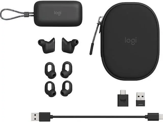 Alt view image 8 of 20 - Logitech Zone True Wireless - Stereo - USB Type A - True Wireless - Bluetooth - 98.4 ft - 20 Hz - 20 kHz - Earbud - Binaural - In-ear - Noise Cancelling, Omni-directional, MEMS Technology Microphone -