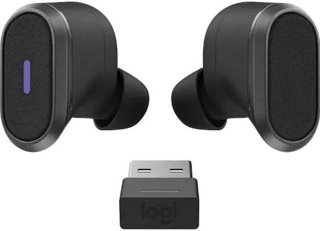 Alt view image 5 of 20 - Logitech Zone True Wireless - Stereo - USB Type A - True Wireless - Bluetooth - 98.4 ft - 20 Hz - 20 kHz - Earbud - Binaural - In-ear - Noise Cancelling, Omni-directional, MEMS Technology Microphone -