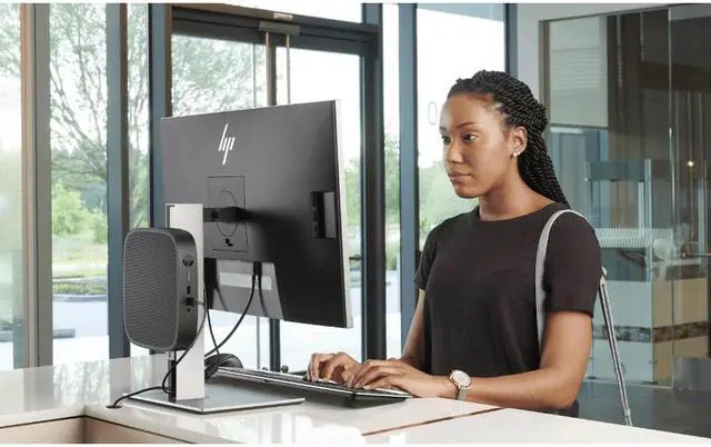 Alt view image 5 of 12 - HP t540 Thin Client Desktop PC AMD Ryzen R1305G Dual-Core Processor 1.50GHz 8GB 64GB Win 10 IoT in Black (BROWN-BOX)