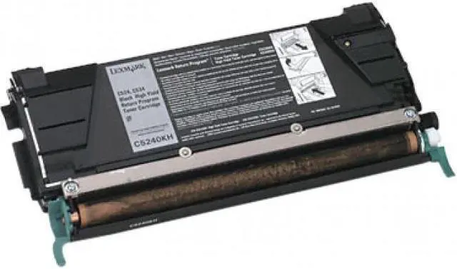 Alt view image 16 of 20 - Lexmark C5240KH High Yield Return Program Black Toner Cartridge for C524, C534