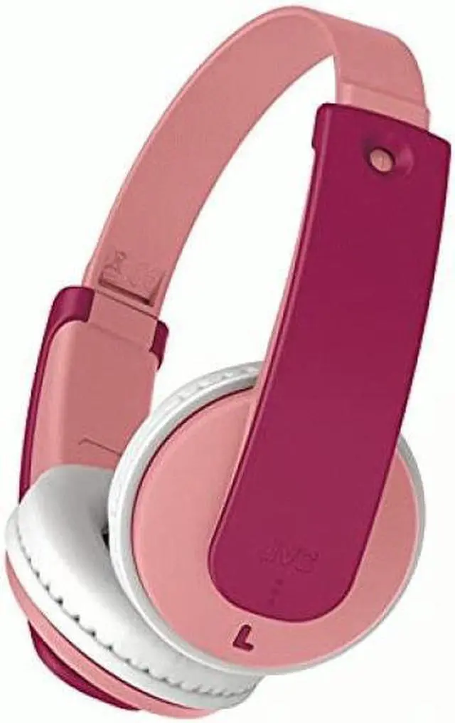 Alt view image 4 of 4 - JVC Bluetooth Kids Headphones, 16 Hours Play time, Active Volume Limiter, Comfortable and Easy-to-Clean Soft Ear Pads, 7-Step Length Adjuster, Fun Stickers Included - HAKD10WP (Pink)