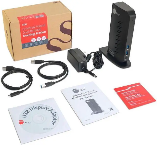 Alt view image 10 of 17 - SIIG AC JUDK0H11S1 Universal Hybrid Dual 4K Video Docking Station TypeC TB3