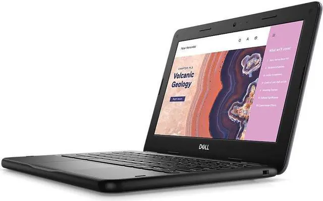 Alt view image 7 of 14 - Dell Education Chromebook 3000 3110 11.6" Touchscreen Chromebook - HD - 1366 x 768 - Intel Celeron N4500 Dual-core (2 Core) 1.10 GHz - 4 GB Total RAM - 32 GB Flash Memory - Intel Chip - Chrome OS