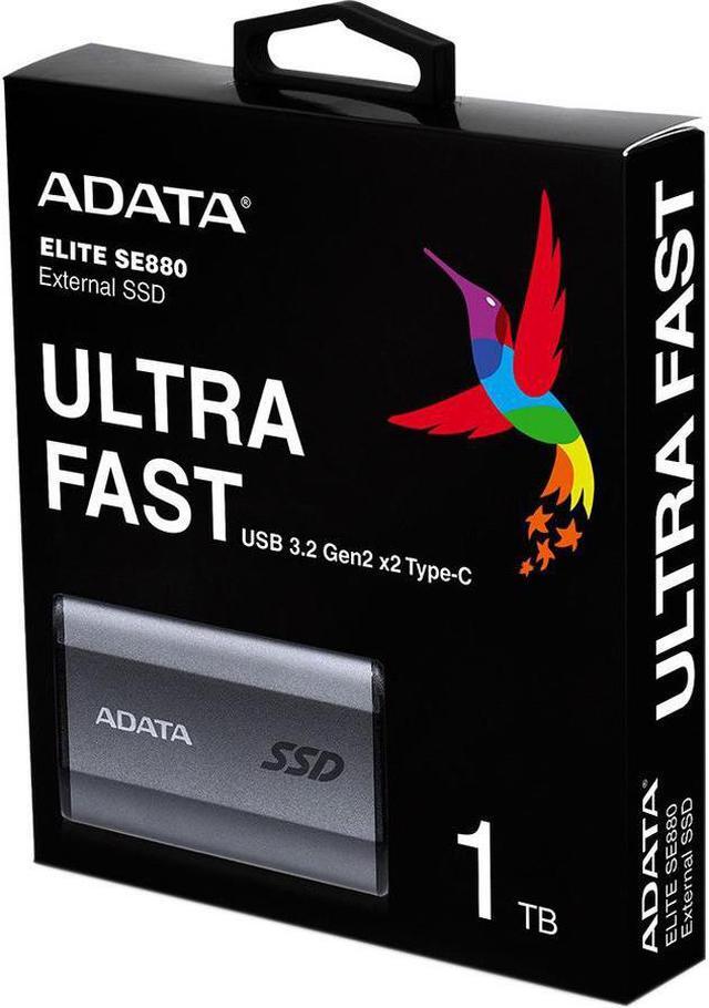 Alt view image 9 of 20 - ADATA External Solid State Drive SE880 - 1TB USB 3.2 USB-C | Titanium Grey - Rugged, Highly Portable SSD | High Speed 2000MB/s Read/Write | Compatibility: Windows, Mac OS, Android, Xbox One, PS4, PS5