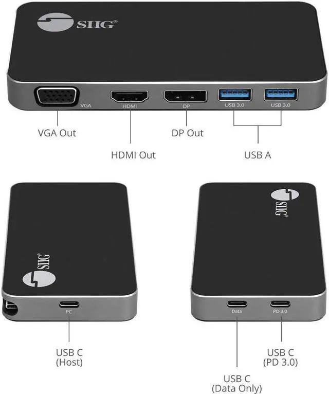 Alt view image 9 of 20 - USB-C MST VIDEO TRAVEL DOCKING