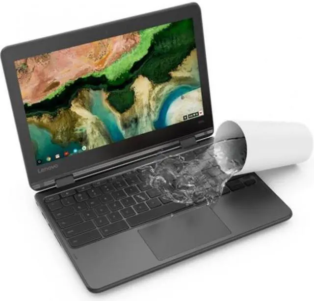 Alt view image 4 of 20 - Lenovo 300e Chromebook 2nd Gen 81MB007YUS 11.6" Touchscreen Chromebook - HD - 1366 x 768 - Intel Celeron N4020 Dual-core (2 Core) 1.10 GHz - 4 GB Total RAM - 4 GB On-board Memory - 32 GB Flash Me