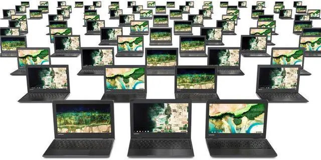 Alt view image 5 of 20 - Lenovo 300e Chromebook 2nd Gen 81MB007YUS 11.6" Touchscreen Chromebook - HD - 1366 x 768 - Intel Celeron N4020 Dual-core (2 Core) 1.10 GHz - 4 GB Total RAM - 4 GB On-board Memory - 32 GB Flash Me