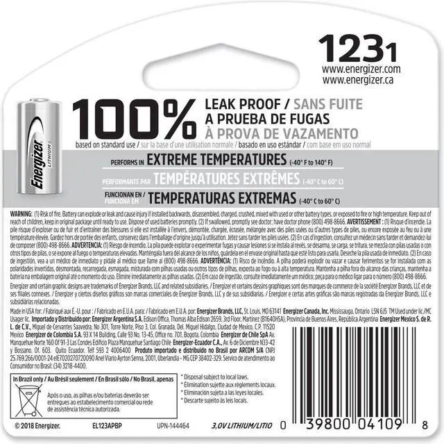 Alt view image 11 of 13 - Energizer 123 Lithium Battery