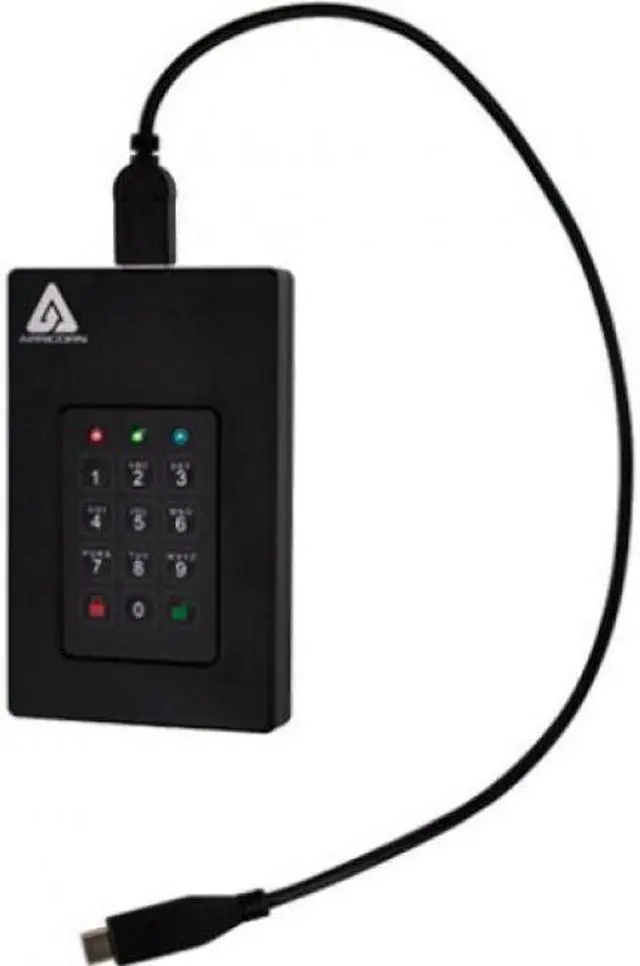 Alt view image 2 of 10 - Apricorn Aegis Fortress L3 4TB USB 3.2 Gen 1 Encrypted Portable SSD