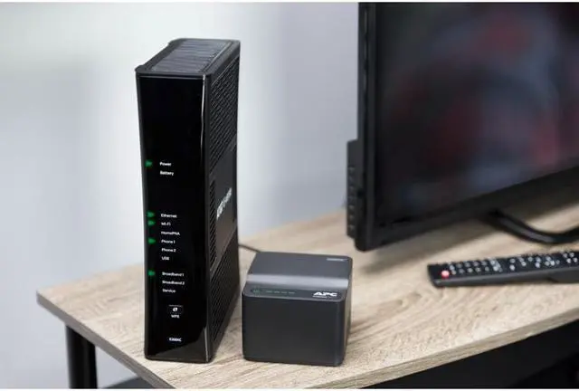 Alt view image 14 of 16 - apc ups backups connect, voip, modem and router uninterruptible power supply battery backup cp12142li