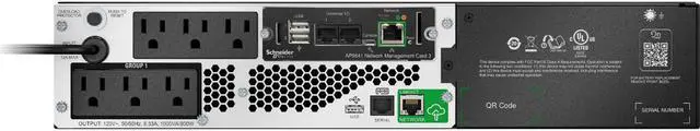 Alt view image 6 of 7 - APC Smart-UPS Line Interactive 1000VA Lithium-ion Rack/Tower 2U 120V 6x NEMA 5-15R outlets SmartConnect Port+Network Card Short Depth AVR