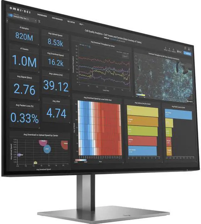 Alt view image 8 of 20 - HP 27" 60 Hz IPS QHD Monitors - LCD Flat Panel 5ms (GTG) HDMI, DisplayPort, USB Flat Panel Z27q