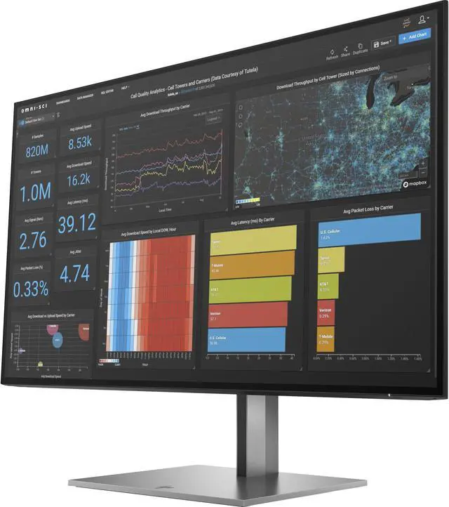 Alt view image 10 of 20 - HP 27" 60 Hz IPS QHD Monitors - LCD Flat Panel 5ms (GTG) HDMI, DisplayPort, USB Flat Panel Z27q