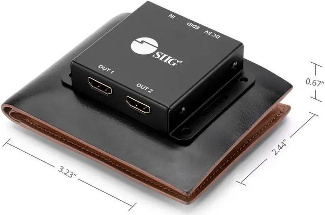 Alt view image 13 of 20 - Siig 2-Port Hdmi 2.0 Hdr Mini Splitter Amplifier With Edid Management
