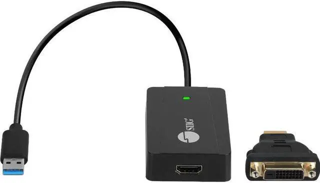 Alt view image 4 of 10 - SIIG USB 3.0 to HDMI - DVI Video Adapter Pro